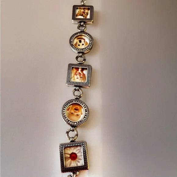 Brighton Memento Photo Link Bracelet in silver tone, style number JB3152. - Picture 3 of 7